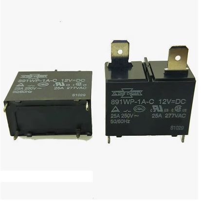 Реле э/м DC12V 25A 4pin, пайка (PCB), Контакты: 1гр. на замыкание (1А) () 30x15,5x22,6мм (SONG CHUAN 891WP-1A-C-12VDC 25A) фото 4