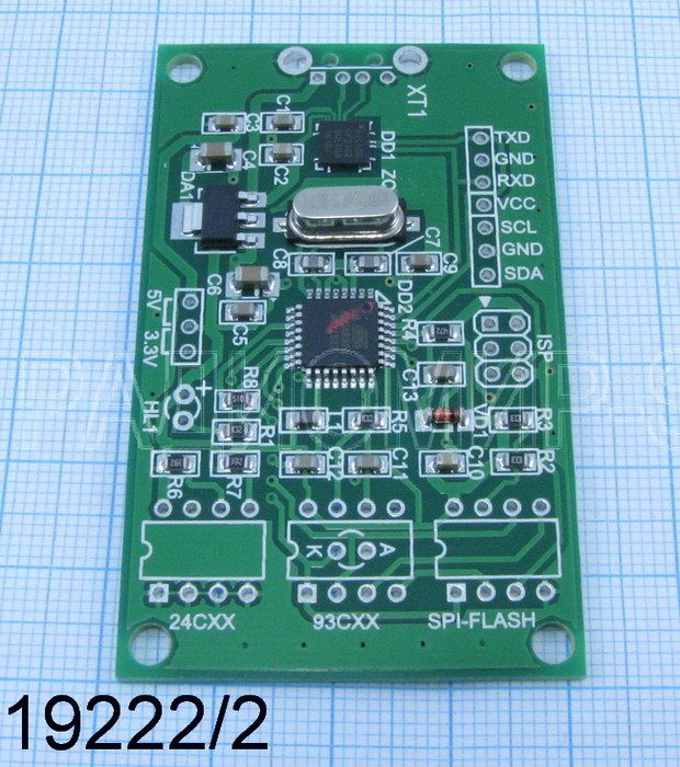 Программатор POSTAL3-KIT ( Плата, без корпуса, SMD-комп.установлены )Программир.м/с памяти: 24 серия I2C EEPROM;25 серия SPI EEPROM;25 серия SPI Flash