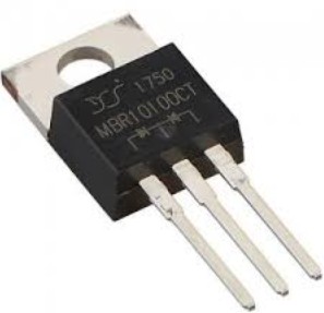 Диод Шоттки 10A 2x5A MBR10100CT (MBRF10100/SR10100/SB10100/2CZ10100) 100V , VF-0.7V TO220-3 (сдвоенный общий катод)