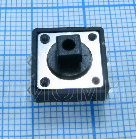 Микрокнопка квадратная тактовая, 4pin, 12x12x7мм, L=3мм (B3F-4055, KAN1210-0731B) фото 2