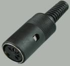 ГНЕЗДО DIN 5PIN на кабель СГ-5 "колибри"; корпус: пластик; цвет:черный PREMIER (1-365)