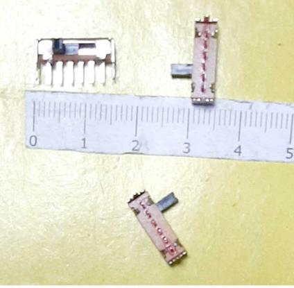 Перекл. движковый 6 PIN SK23D06G5 ON-ON-ON 0.3A 50V DC 3 положен. (15х4,3х4,5мм.) толкатель PG (h=4х2х2мм) вертик. монтаж, корп. метал. №65 Перекл. движковый 6 PIN SK23D06G5 ON-ON-ON 0.3A 50V DC 3 положен. (15х4,3х4,5мм.) толкатель PG (h=4х2х2мм) вертик. монтаж, корп. метал. №65
