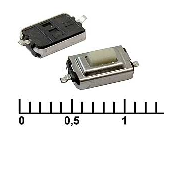 Микрокнопка прямоугольная тактовая, 2pin, 6x3x2,5мм, L=0,6мм, SMD (IT-1181A)