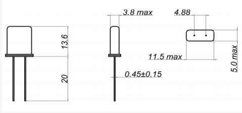 Кварцевый резонатор 11 MHZ 2pin <лодочка> усеч. HC49US (Кварц) фото 2 Кварцевый резонатор 11 MHZ 2pin <лодочка> усеч. HC49US (Кварц) фото 2