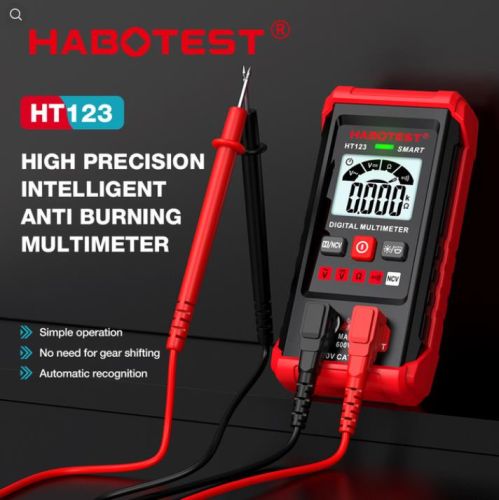Мультиметр цифровой, Smart HABOTEST HT123. Чехол защитный в комплекте.
Размеры меньше смартфона фото 2