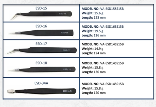 ПИНЦЕТ 120мм "ESD-15" фото 4 ПИНЦЕТ 120мм "ESD-15" фото 4