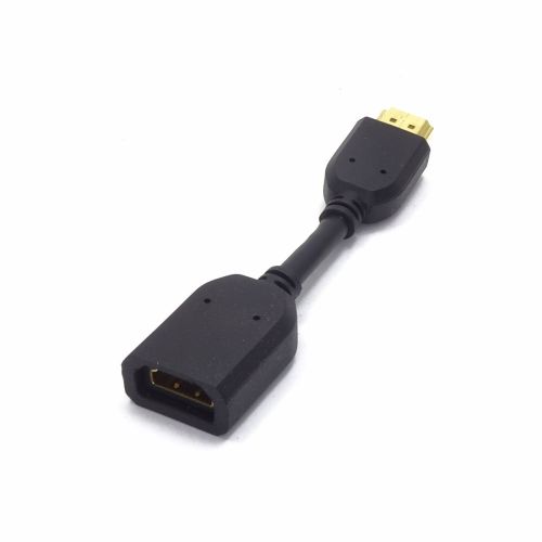 ПЕРЕХОДНИК HDMI ГНЕЗДО на HDMI ШТЕКЕР на кабеле контакты GOLD; L кабеля-100мм; (HDMI M-F 100mm) -077944-