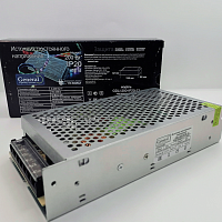 Блок питания для св/д техники, 12V, 16.7A, 200W, разъем под болт, "сетка", 198x98x42мм, IP22, вх: AC 110-240V, металл GENERAL GDLI-200-IP20-12 IP20 51