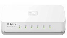 Коммутатор D-LINK DES-1005C (неуправляемый)  настольный (RJ45) порты 10-100Base-TX поддержка авто-MDI / MDIX; контроль потока IEEE 802.3; пропускная с