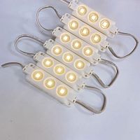 Модуль 3 св/диода БЕЛЫЙ SMD LM5050-3W  4000K  50-60Lm  U=12V; I=50mA; P=0,6W; IP20 уг.свеч=160°; габариты:70х20х6мм
