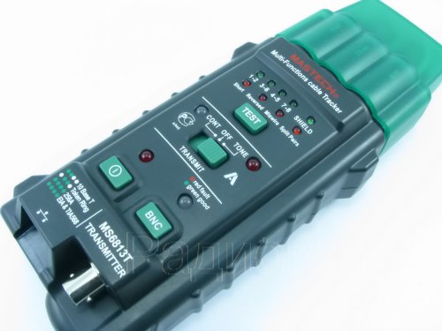 Кабельный ТЕСТЕР- трассоискатель MS6813T MASTECH  Тест каб:UTP/STP(RJ45);телеф.(RJ11);коакс.(BNC); двухпровод.каб.(выявл.разрыв.,корот.замык,пров-ка ц фото 4