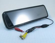 Монитор-Зеркало заднего вида для автомобильных камер 4.3" №4.3-H PAL/NTSC/ 391680 pix; два видеовхода; 7W/12V; + пульт ДУ -00068653-