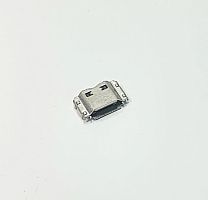 Разъем - гнездо microUSB-B (7pin) на плату; ver.2.0 ОБРАТНЫЙ (12814/1) Горизонт.исполн; врезн.монтаж (7 контактов-SMD/4 уст.лепестка-DIP) ; края перед