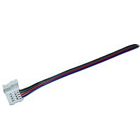 Разъем 4pin (клипса) с проводом (140мм) Для подключ.откр.RGB св/д ленты (10мм)   БЕЗ ПАЙКИ 