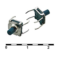 Микрокнопка квадратная тактовая, 4pin, 7,2x7,2x7мм, L=4мм, IP55 (WS7770S-250AL)