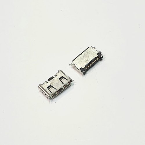 Разъем - гнездо microUSB-B (20pin) на плату поверхностный монтаж (7х11мм) (4 установочных лепестка DIP)  SAMSUNG C3050 / J700 / M8800 / S3310 / S5230 