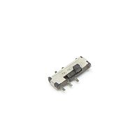 Переключатель движковый (ползунковый) движковый, 8pin, 3 полож., 2xON-ON-ON с фиксацией, под пайку, 10x1,8x3,5мм, L=1,6мм, SMD, толкатель: черный