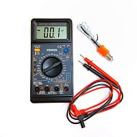 Мультиметр   M890G  WHDZ (с термопарой), Udc=200mV-1000V/Uac=200mV-750V/ Idc=20µA-20A/Iac=20µA-20A/ R=200Ω-200MΩ/ Cx=2000pF-20µF/ t: -40°С...+1000°C/ 