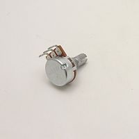 РЕЗИСТОР перем    A2M (2.2M) моно (RV16AF-10-15K-A2M-3) (загн.выводы) логарифмическая 0.125W 3pin вал d6x15мм, накатка (метал. втулка под гайку M7, дл