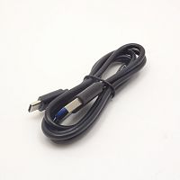 КАБЕЛЬ USB-AM / USB x Type-C (штекер) 1.0 М; Круглый в резиновой изоляции; d=4мм; цв:Черный  