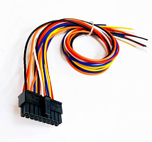 РАЗЪЕМ питания низковольт 18pin MMF-2x9F pitch шаг 3.0мм (Micro-FIT) (штекерный корпус + гнездовые контаты провода 0.3m AWG20=0.5mm2, Корпус 7х28,5х14