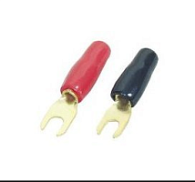 КЛЕММА ДЛЯ АВТО ВИЛОЧНАЯ U-образная ИЗОЛ ПОД М4/Кабель 8мм2 ЧЕРНАЯ GOLD  (8AWG=d5.2mm) ("Belsis" BW4993-BC)