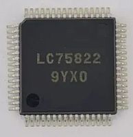 Микросхема LC75822 (W) 10мм x 10мм orig /LCD Display Drv, 104 Segments/ SMD QFP64