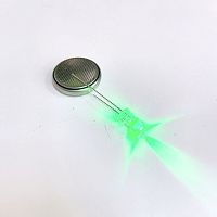 СВЕТОДИОД  5мм  ЗЕЛЕНЫЙ     3 cd  12-14v (встроенный резистор)      ( Цв.линзы: прозрачный; сверхъяркий )  Угол свечения: 30°