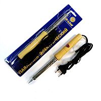ПАЯЛЬНИК 60W 220V HL015A Ручка- дерево; нихромовый нагреватель Long Life- долговеч.жало:d=5,6мм; 50-60Hz; кабель-1,4м; S-Line Китай