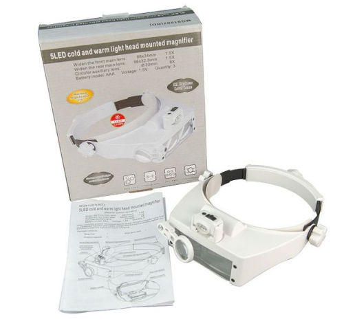 ОЧКИ РАДИОМОНТАЖНИКА С ЛИНЗОЙ+ЛУПА MG81007RD С подсветкой- 5LED(св/д); цвет:белый фото 3 ОЧКИ РАДИОМОНТАЖНИКА С ЛИНЗОЙ+ЛУПА MG81007RD С подсветкой- 5LED(св/д); цвет:белый фото 3