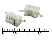 Микрокнопка прямоугольная тактовая, 2pin, 6x3,5x4,3мм, L=1,3мм, SMD (IT-1101NE-S)