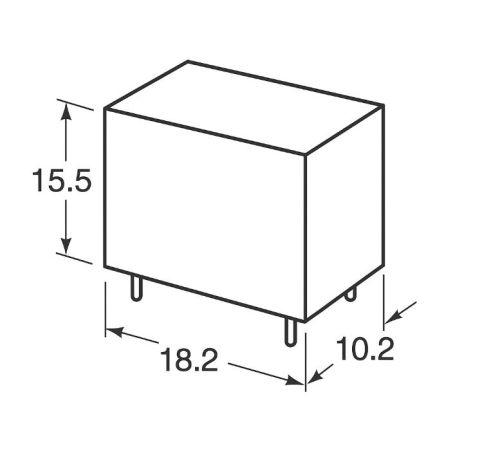 Реле э/м DC12V 10A 4pin, пайка (PCB), Контакты: 1гр. на замыкание (1А) () 18,4x10,2x15,5мм (SANYOU SJ-S-112DMH), контакты: AgSnO₂ фото 2
