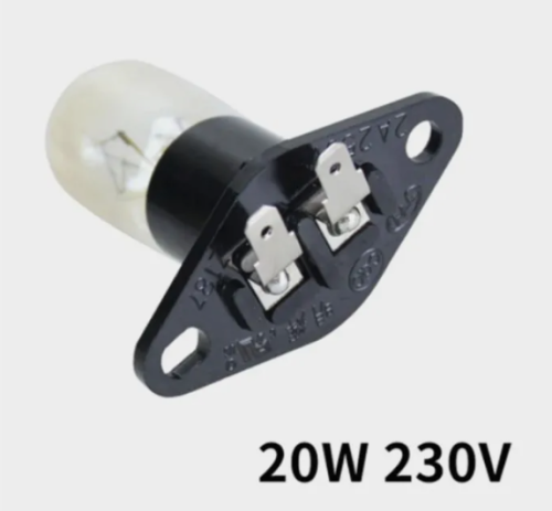ЛАМПА ПОДСВЕТКИ ДЛЯ СВЧ 220В 20W 2A (Марк. E17) с патроном под клеммы КАРБОЛИТ Для СВЧ прямые выводы, изогнутые T170 фото 4