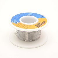 ПРИПОЙ  0,3 мм   55 гр. (катушка) ПОС-63 с флюсом виде хлора Cl 1.0-3.0%; 63/37 Олово- 63%; Свинец- 37%; MECHANIC HX-T100