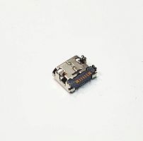 Разъем - гнездо microUSB-B ( 5pin ) ( На плату ) ver.2.0; гориз.исп.;поверхн.монт. (S0717) ( 5 конт- SMD, 4 уст.леп- DIP ) ; дл.=5мм, шир.=7мм, расст.