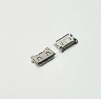 Разъем - гнездо microUSB-B (20pin) на плату поверхностный монтаж (7х11мм) (4 установочных лепестка: 2- DIP ; 2-SMD)