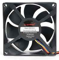 Вентилятор компьютерный DC12V, 80x80x25мм, 3000об/мин., подш. скольжения, 4pin, 0.18A 2.16W Gembird D8025SM-4, провод: 30см