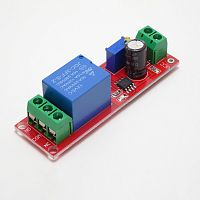 МОДУЛЬ РЕЛЕ задержки времени включения на м/сх.таймера: NE555 (12V/ 0...10сек/ 2500W) для проектов ARDUINO Uпит:12V; интервал переключения: 1-10сек.  
