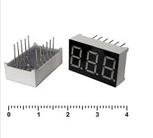 Индикатор цифровой KEM- 3361AR красный 7-сегм. 11pin (23х14х6мм) общий катод 3-разрядный