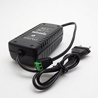 Блок питания для видеонаблюдения, 12V, 3.0A, 36W, штекер: клеммы, IP67, вх: AC 110-240V, пластик