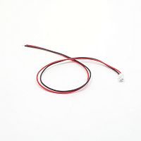 HB-02 (MU-2F) с проводами кр./черн.L=300мм wire AWG26 (=PH-02) 2pin шаг=2.0mm розетка на кабель, штырь с гнездами
