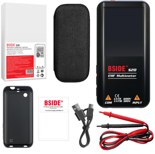Мультиметр цифровой, Smart BSIDE S20. В кейсе.Измерение электромагнитного излучения EMF фото 2