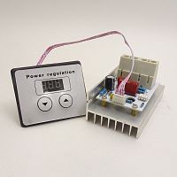 РЕГУЛЯТОР МОЩНОСТИ AC ФАЗОВЫЙ до 10000W 220v   ТОЛЬКО с АКТИВНОЙ нагрузкой; вх: 220V (50Hz); max регулир.мощн: 10000W; регулировка напряжения: AC 0...