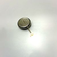 СВЕТОДИОД 5ММ БЕЛЫЙ мигающий 1 Cd (1000McD )12V 60* МАТОВЫЙ    длинный "+" СОБЛЮДАТЬ  ПОЛЯРНОСТЬ! DFL-5AW4SD-12-B