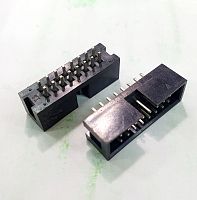 Разъм BH-16 вилка 2.54мм на плату (IDC-16MS)(ответная часть розетка на шлейф IDC-16F)