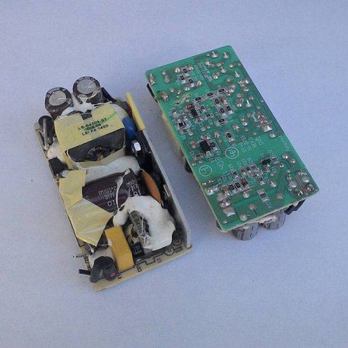 Плата импульсного блока питания, 48V, 1.0A, 48W, плата без корпуса, 74x38x25мм, вх: AC 110-240V