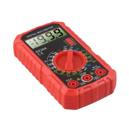 Мультиметр   SZ308 ANENG компактный 1999 отсчетов Udc=200mV-1000V/Uac=0mV-750V/ Idc=20mA-10A/ R=200Ω-200KΩ/ звук. прозвонка/диод.тест/пит:1х6F22 (в ко фото 3