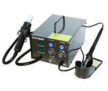 ПАЯЛЬНАЯ СТАНЦИЯ   LUKEY-852D+ (ПАЯЛЬНИК+ФЕН Компрессорный <23л/мин )  Цифр.индик.t-ры фена и паяльника. Uпит=220V/350