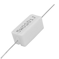 РЕЗИСТОР 5W        0.01 OM керамика SQP5 RX27-1 (Замена ПЭВ, С5-35, С5-37) (Размеры 22х9,5х9мм)