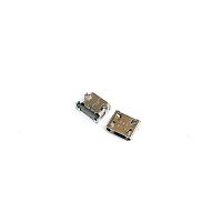 Разъем - гнездо microUSB-B (7pin) на плату; ver.2.0 Горизонт.исполн; поверхн. монтаж (7 конт-SMD; 4 уст.лепестка-DIP) дл=6.1мм, шир=7.5мм; края передн
